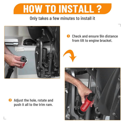 Installation guide for 2 Pack Trail-Ready Boat Transom Saver Wedge Motor Support For Outboard Engines, Universal Fit For 3-Ram Systems