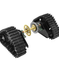 Rear Track Assembly For ATV And Go Kart, Heavy Duty Rubber Track System With Three Gear Load Bearing Up To 661 Lb, 60 Cm Axle, Black