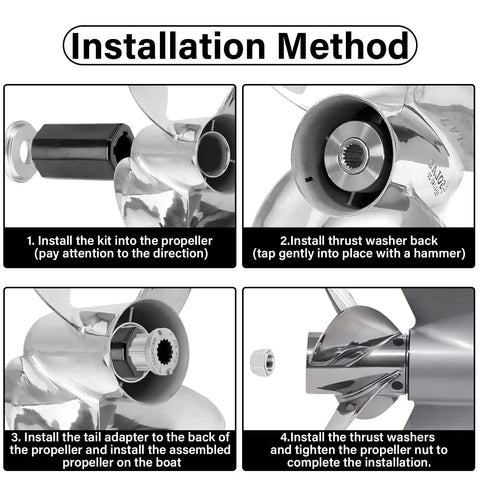 Flo Torq II Hub Kit Replacement For Mercruiser Alpha One Bravo One Mercury Mariner Outboard Motors 60 To 300 HP 15 Spline Propeller Installation Parts OEM Replacement 835257K1 Durable Marine Grade Easy Install Plug And Play