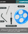 Heavy Duty 6-1/4 Inch Bi Metal Hole Saw Kit With Arbor and components for metal and wood cutting