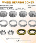 Front Wheel Bearing Hub Rebuild Kit For Ds Carryall Golf Carts Gas Electric Drive Smooth As Silk Oem Replacement 1013135 Two Pack parts layout.