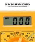 Top view of LCD display on Digital Multimeter And Diode And Transistor Tester For Automotive And Home Use Must Have AC DC Volt Meter