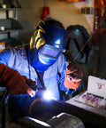 Welder using 43 Piece TIG Welding Torch Accessories Kit With Stubby Gas Lens And Size 10 Glass Cups For WP 9, WP 20, And WP 25 Welders