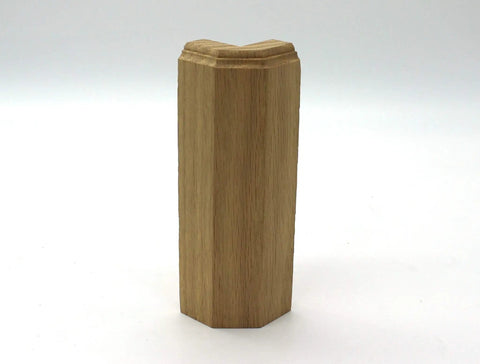 Oak Square Outside Corner Base Block For Baseboards One And Three Quarters Inch By One And Three Quarters Inch By Six Inch DIY Trim Block