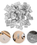 24 Piece Sofa Spring Repair Clips Kit For Heavy Duty Upholstery And Furniture Fixes, Silver Metal Clips With 4 Hole Design
