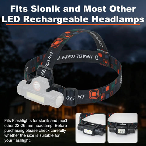 5 Pack Headlamp Holder Clip Mount For 22mm To 26mm LED Headlamps, Anti Slip Gear Bracket Keeps Lights Locked, Flashlight Stand.