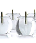 Clear Acrylic Furniture Legs For Sofas And Cabinets Slick Transparent Replacement Feet With Riser DIY Ready For Couch TV Stand Sideboard And More 3.1 Inch Diameter By 2.4 Inch High Pack Of 4