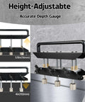 Three Station Edge Roller Bender With 0-90 Degree Adjustable Bends, shown with depth gauge for 5/8 to 4 in bends in 29-22 gauge steel.