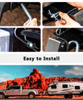 Trailer Hitch Pin And Clip With Grooved Head For Easy Install Five Eighth Inch Diameter Fits Two Inch And Two And A Half Inch Receivers Four Pack Heavy Duty Steel Ready For Towing And Rack Accessories used on truck trailer hitch