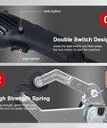 GVBNOTT Pipe Tube Polisher Sander With 50 Sanding Belts And Protective Cover ergonomic double switch design and high strength spring for durability.