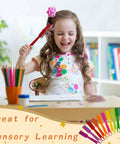 Child using Magnetic Bingo Wands Set 12 Colorful Sticks 7.87 Inch Long Magnetic Tips for classroom learning activities.