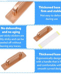 4 Pack Adhesive Cabinet Handles No Drill Stick On Cabinet Pulls Durable Self Stick Drawer Handles For Kitchen Bathroom Furniture Easy Install Strong Bonding On Wood Metal Plastic, gold handle