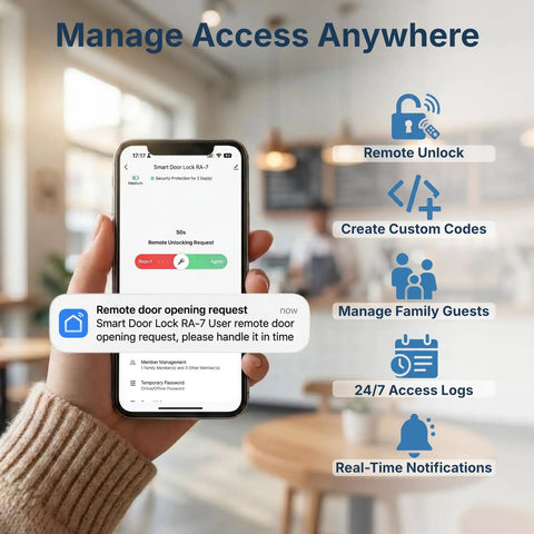 Slick WiFi Enabled Smart Deadbolt With Built In App Control Fingerprint Scanner For Front Doors No Hub Required Hassle Free Install Auto Relock Touchscreen Keypad Gives You Total Peace Of Mind