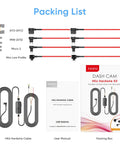 Packing list for Type C HK6 Hardwire Kit With 8 Piece Fuse Tap for A329S and A119M Pro showing cables and user manual