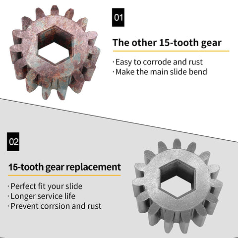 15 Tooth Spur Gear Replacement For Hydraulic And Electric RV Slide Outs Fits Multiple Through Frame Sizes Including 2x2 2x3 And 3x3 This Durable Gear Solves Sticking Slide Outs With Easy Install And Long Lasting Performance