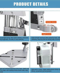 Portable Floor Drill Press Stand With Aluminum Alloy Frame And Large Anti-Shake Base For Hand Tools Repair, showing detailed clamping and base features.