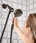 Magnetix Six-Function Detachable Handheld Showerhead With Magnetic Docking System In Mediterranean Bronze Finish 3.5 Inch Face