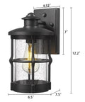 Outdoor Wall Sconces Dusk To Dawn Black Finish Seeded Glass Exterior Wall Mount Lighting 2 Pack Weatherproof Wall Light Fixture DIY Friendly Easy To Install For Entryway Porch Patio And Balcony; black sconce with seeded glass