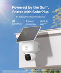 4 Cam Wireless Outdoor Solar Security Camera System With AI Tracking 2K Clarity Day And Night 360 Degree Pan Coverage Local