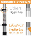 Comparison of upgraded structure in 12.5 Ft Telescoping Aluminum Ladder With Folding Design, highlighting stability and gap size