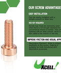 Premium Durable Red Copper M8x16 Metric Hex Socket Cup Cap Screw, easy installation, for engines and heavy gear.