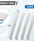 Stainless steel flat bars, 4pcs, 16in long, 1in wide, 1/8in thick, brushed finish for DIY crafts