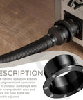 Magnetic Dust Collector System For 4 Inch Woodworking Shop Vacuums With Tool Free Quick Connect Hose Port and coupler