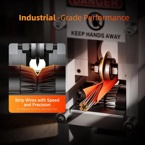 Manual Wire Stripping Machine 0.06 To 1 Inch Drill Powered Or Hand Crank Copper Wire Stripper With Adjustable Blade Close-Up