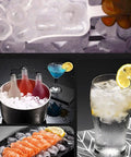 Straight Up Automatic Ice Maker With Smart Water Top Off And No Hassle Fetch Design For Home Bars And Boutique Stores Featuring Clear Preview Panel And Solid Abs Build For Snappy Serve Times, showcasing clear ice cubes in drinks.