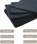 8 Pack Neoprene Foam Anti Vibration Pads With Sticky Backing Heavy Duty High Density Closed Cell Padding 6x6 Inches Black