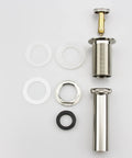 Pop Up Bathroom Sink Drain Assembly No Overflow Fits 1.57 To 2.36 Inch Openings With 1 And A Quarter Inch Tailpiece Solid Brass Stopper