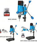 No Fuss Mini Bench Drill Press With A Beastly 1200W Motor And Two Stage Gear Reduction Milling Setup Delivers Six Smooth Speeds Up To 2800 RPM for woodworking.