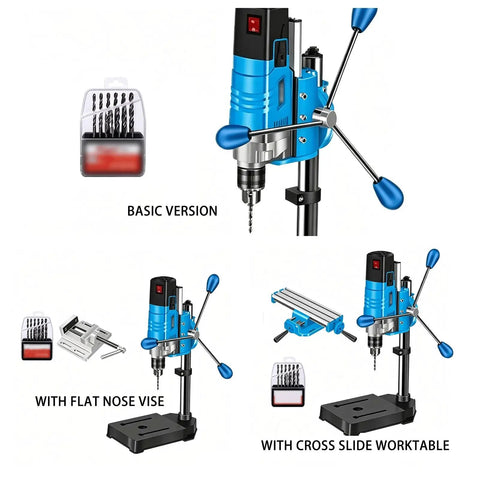 No Fuss Mini Bench Drill Press With A Beastly 1200W Motor And Two Stage Gear Reduction Milling Setup Delivers Six Smooth Speeds Up To 2800 RPM for woodworking.
