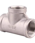 Stainless Steel Tee Fitting Three Quarters Inch NPT Female Three Way Connector SUS304 Cast Pipe Adapter Pack Of Five