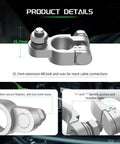 25.7mm extension M8 bolt and nuts for Heavy Duty Copper Battery Terminal Connectors Kit with secure fixation.