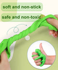 Air Dry Clay Kit For Kids With 158 Colors And Sculpting Tools showing green non-toxic clay being stretched