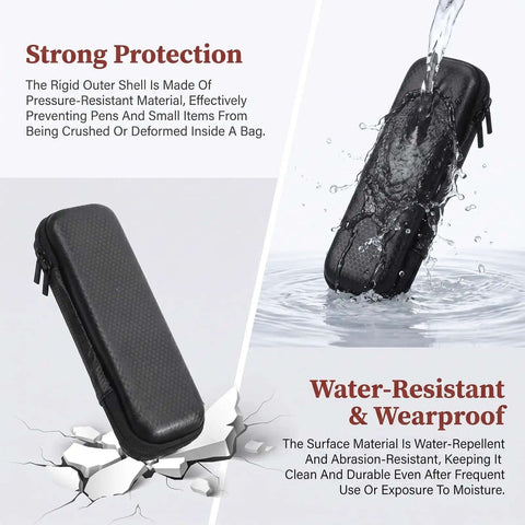 Heavy Duty EVA Hard Shell Pencil Case For Your Daily Grind Keeps Pens Styluses And Desk Gear Snug While You Ride lightweight water-resistant