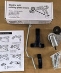 Beast Drill Nibbler Sheet Metal Cutter Attachment, components with electric drill fitting plate shears box and instructions