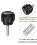 20 Pack M3 X 12mm Knurled Thumb Screws Clamping Knobs With 14mm Round Plastic Heads for precise adjustments