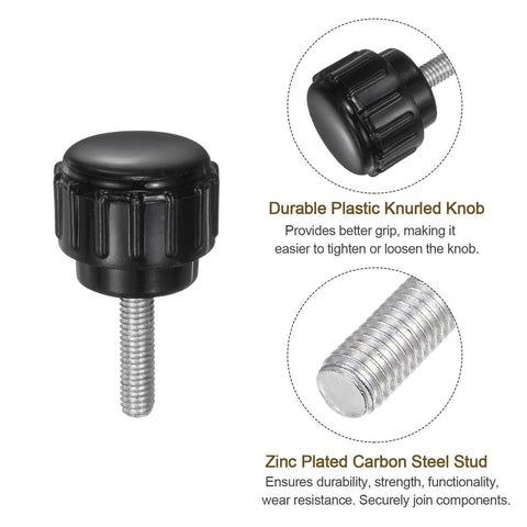 20 Pack M3 X 12mm Knurled Thumb Screws Clamping Knobs With 14mm Round Plastic Heads for precise adjustments