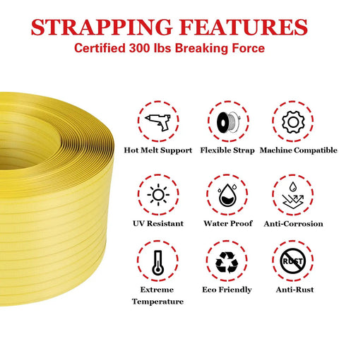 Badass Heavy Duty Poly Strapping Banding Kit With Ratchet Tensioner Hand Sealer Steel Seals And 2600 Foot Polypropylene Roll For Secure Crate Wrapping