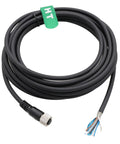Coiled M12 A Coded 5 Pin Female Actuator Sensor Cable for Industrial Automation and Control Networks with CANopen IO Link Profibus Support