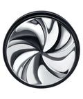 Top Tier 51mm Coffee Gravity Distributor For Espresso Portafilters view showcasing shiny five blade base design.