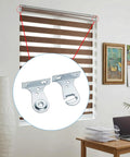 Metal Window Shade Brackets 8 Pieces Outside Mount Roller Shade Brackets with screws in home office setting