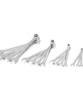 15 Piece Metric 12 Point Combination Wrench Set With Tool Roll For Easy Carry Heavy Duty Chrome Alloy Steel Off Corner Box End Grips