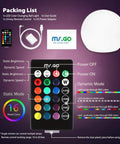 16 Inch Rechargeable LED Glowing Ball Light With Remote Waterproof Orb Lamp Featuring 16 RGB Colors, showing remote control and features.