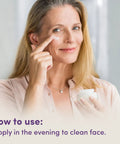 Woman applying Top Shelf Night Cream For Mature Skin Throw Out Those Wrinkles And Wake Up Lookin Fresh Paraben Free Stuff.