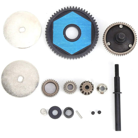 Spur Gear Set With Motor Gear For Axial SCX10 And SCX10 II 90046 90047 RC Car Transmission Gears Beefed Up Upgrade Kit High Strength Steel
