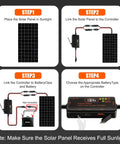Installation steps for 12V 10A MPPT Solar Charge Controller With PD 36W USB C And QC 18W Output For RV solar systems