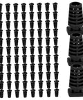 100 Pieces Cable Glands Protector Kit Strain Relief Cord Grips For Electrical Wires, Sturdy Spiral Design, Waterproof, Heavy Duty, Black